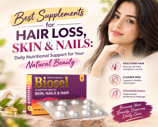Best Supplements for Hair Loss, Skin & Nails: Daily Nutritional Support for Your Natural Beauty - Biosel Tablet