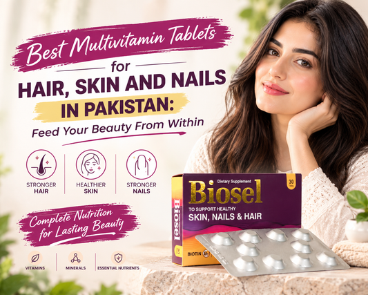 Best Multivitamin Tablets for Hair Skin and Nails in Pakistan: Feed Your Beauty From Within - Biosel Tablet
