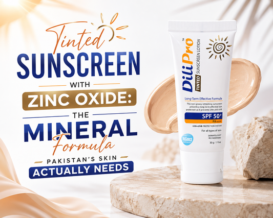 Tinted Sunscreen With Zinc Oxide: The Mineral Formula Pakistan's Skin Actually Needs - DiliPro TINTED Sunscreen Lotion