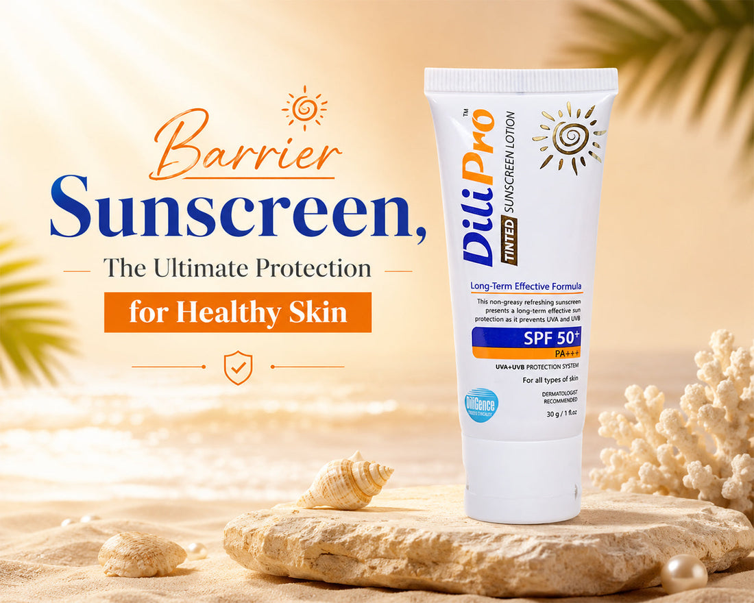 Barrier Sunscreen, The Ultimate Protection for Healthy Skin - DiliPro TINTED Sunscreen Lotion