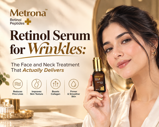 Retinol Serum for Wrinkles: The Face and Neck Treatment That Actually Delivers - Metrona Anti Aging Serum
