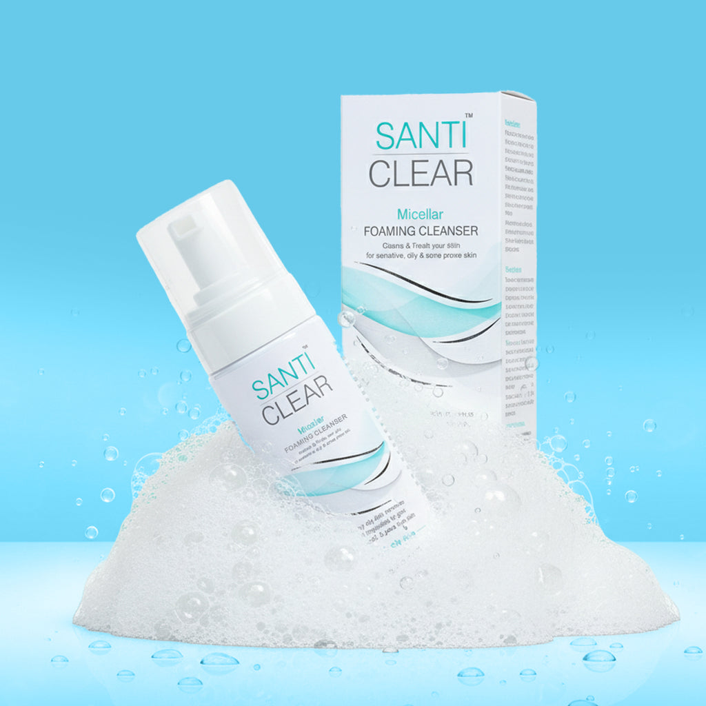 SANTI CLEAR Micellar Foaming Cleanser for Oily Skin – DiliGence Health Care